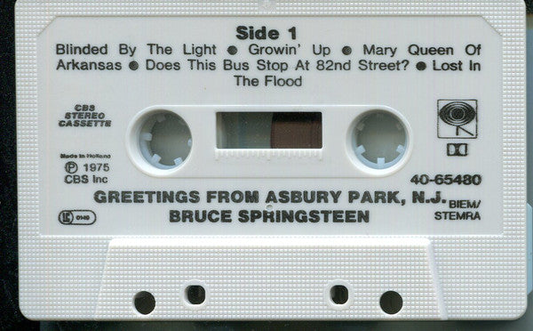 Bruce Springsteen : Greetings From Asbury Park N.J. (Cass, Album, RE)