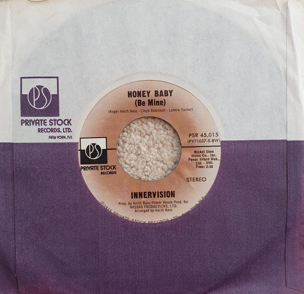 Innervision (6) : Honey Baby (Be Mine) / We're Innervision (7", Single)