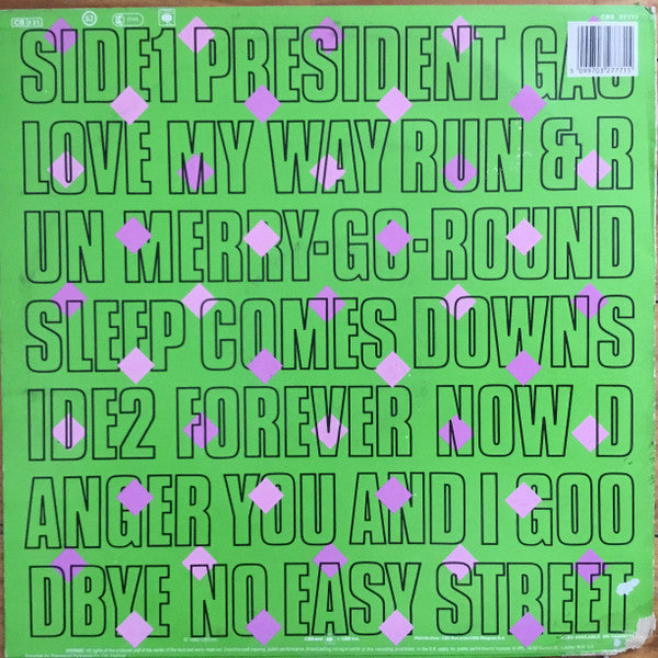 The Psychedelic Furs : Forever Now (LP, Album, RE)