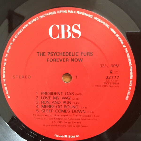 The Psychedelic Furs : Forever Now (LP, Album, RE)