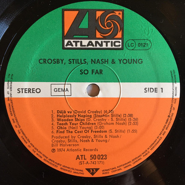 Crosby, Stills, Nash & Young : So Far (LP, Comp, RE)