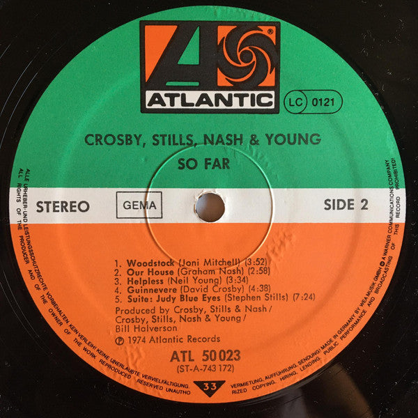 Crosby, Stills, Nash & Young : So Far (LP, Comp, RE)