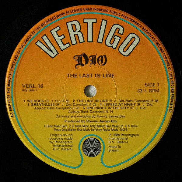 Dio (2) : The Last In Line (LP, Album)