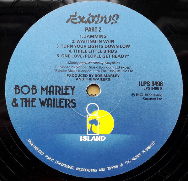 Bob Marley & The Wailers : Exodus (LP, Album, RE)