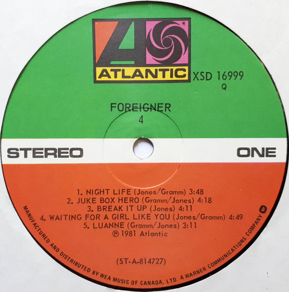 Foreigner : 4 (LP, Album, Qua)