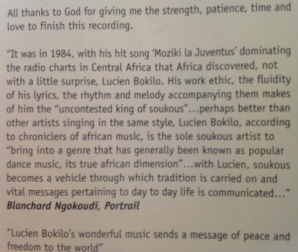 Lucien Bokilo : Africation (CD, Album)