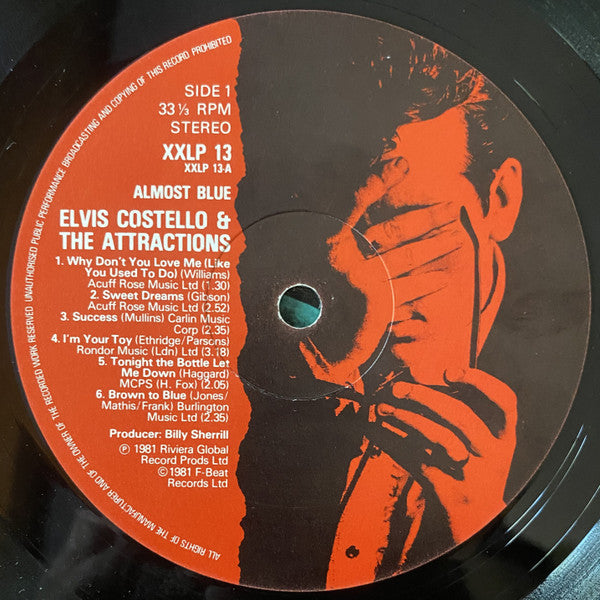Elvis Costello & The Attractions : Almost Blue (LP, Album)