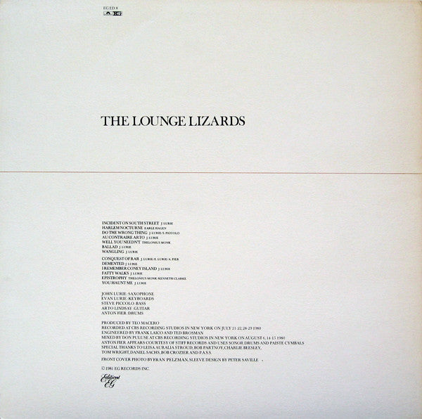 The Lounge Lizards* : The Lounge Lizards (LP, Album)