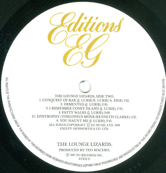 The Lounge Lizards* : The Lounge Lizards (LP, Album)