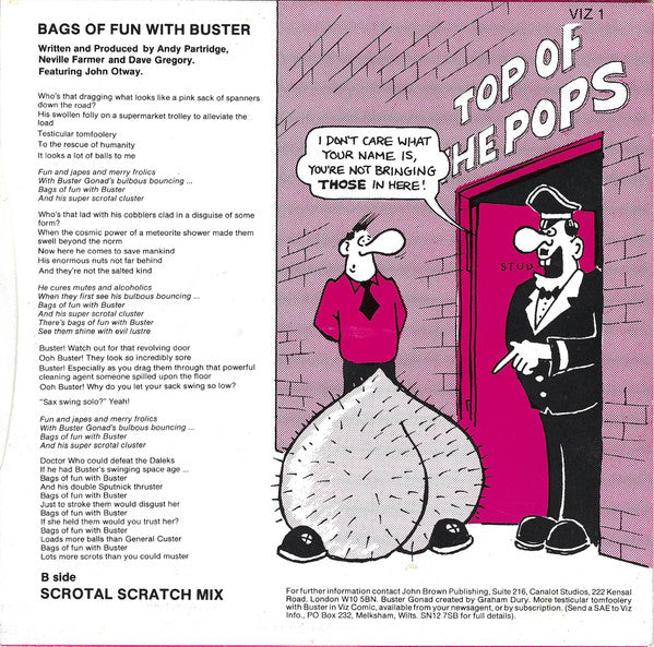 Johnny Japes And His Jesticles : Bags Of Fun With Buster (7", Single)
