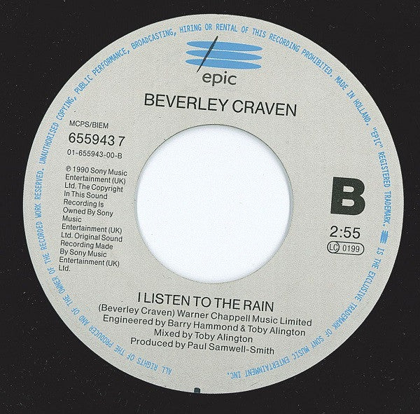 Beverley Craven : Promise Me (7", Single, RE)
