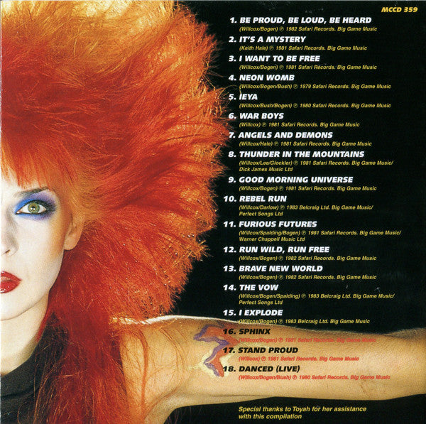 Toyah (3) : The Best Of Toyah: Proud, Loud & Heard (CD, Comp)