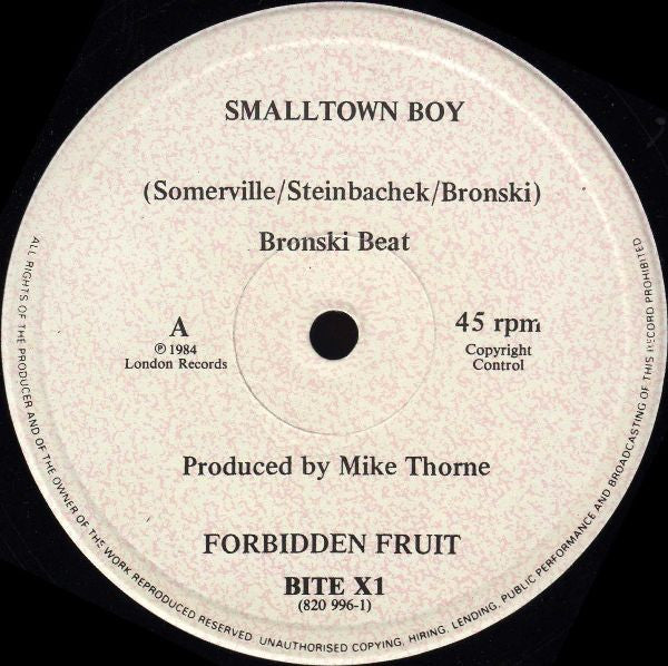 Bronski Beat : Smalltown Boy (12", Single, Com)