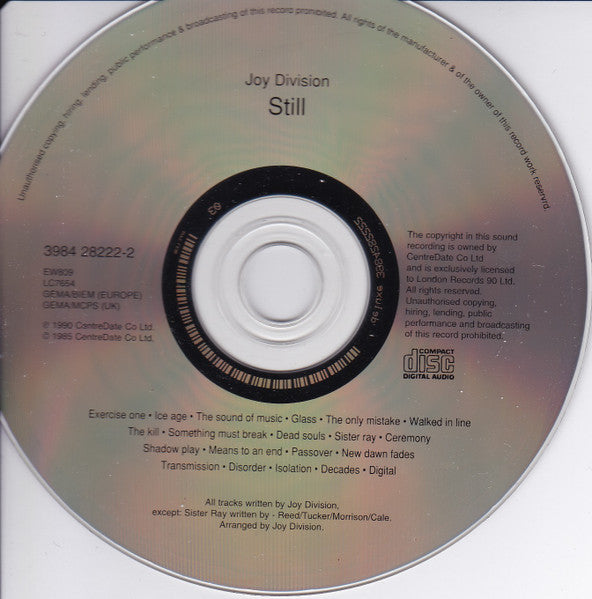 Joy Division : Still (CD, Album, RE)
