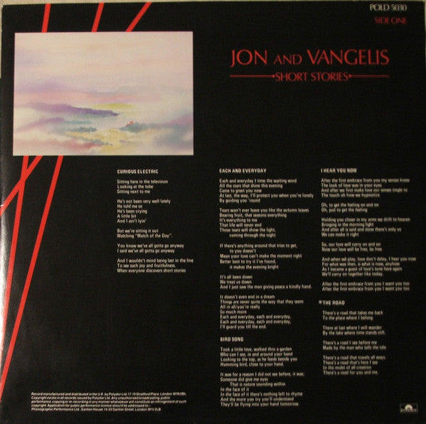 Jon And Vangelis* : Short Stories (LP, Album)