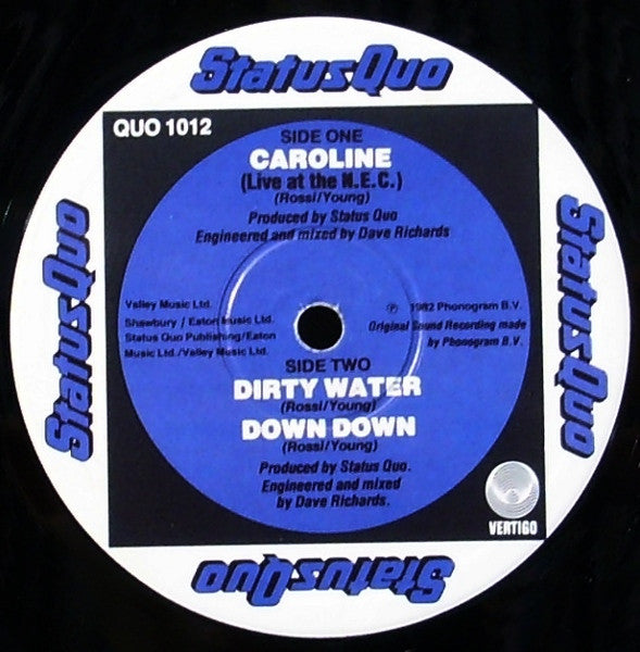 Status Quo : Caroline (Live At The N.E.C) (12", Single)