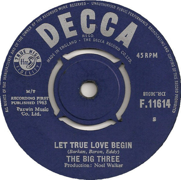 The Big Three : Some Other Guy (7")