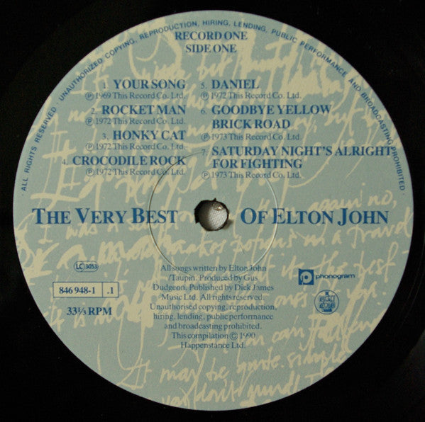 Elton John : The Very Best Of Elton John (2xLP, Comp, Gat)