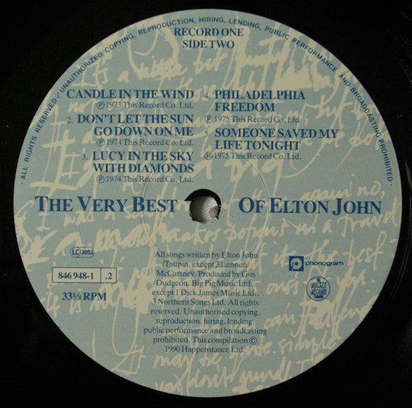 Elton John : The Very Best Of Elton John (2xLP, Comp, Gat)
