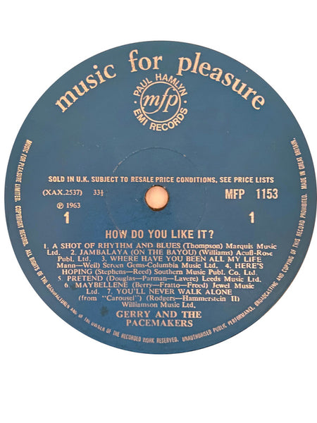 Gerry & The Pacemakers : How Do You Like It? (LP, Album, RE)