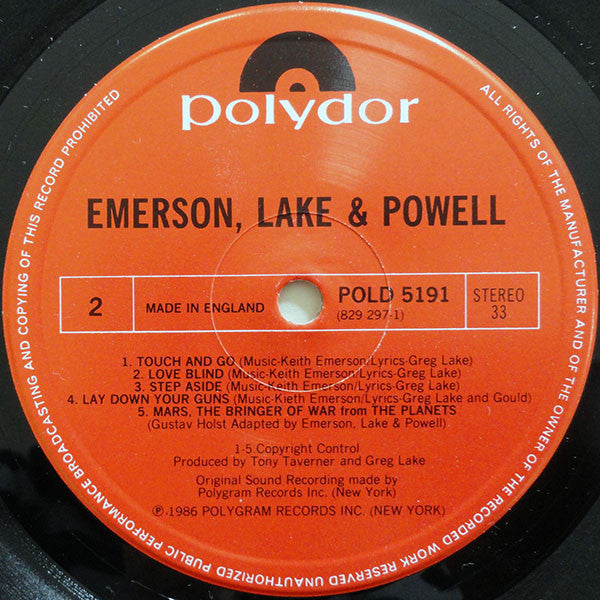 Emerson, Lake & Powell : Emerson, Lake & Powell (LP, Album)
