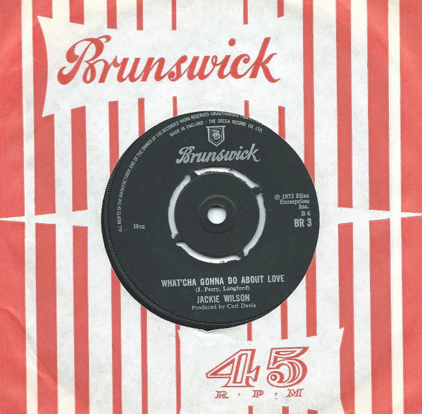 Jackie Wilson : Beautiful Day / What'cha Gonna Do About Love (7", Single)