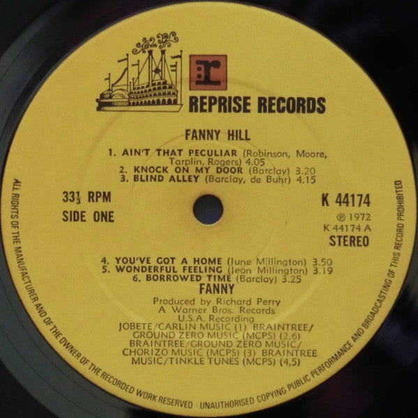 Fanny (2) : Fanny Hill (LP, Album)