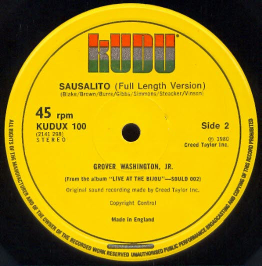 Grover Washington, Jr. : Mr. Magic / Sausalito (12")