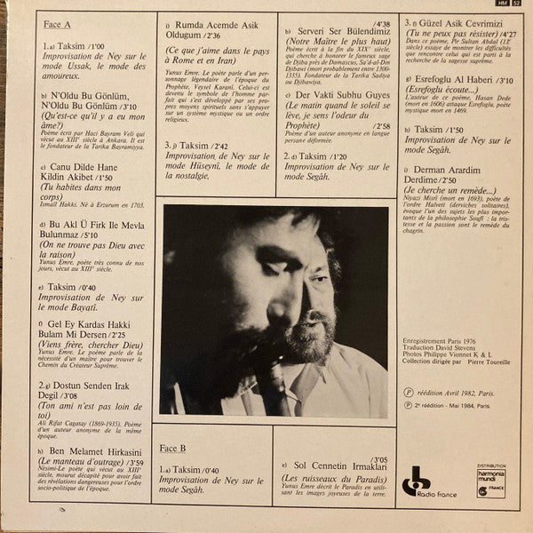 Kudsi Erguner, Nezih Uzel : Turquie (Musique Soufi Vol:1) (LP, Album, RE, Gat)