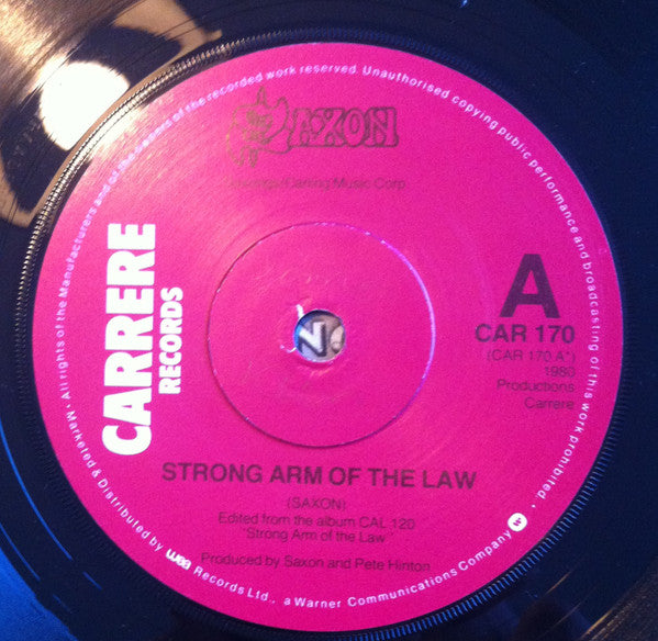 Saxon : Strong Arm Of The Law (7", Single, Sol)