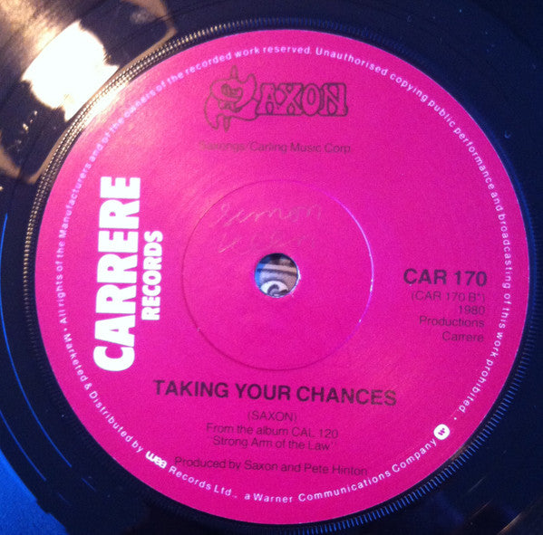 Saxon : Strong Arm Of The Law (7", Single, Sol)