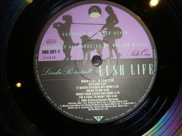 Linda Ronstadt With Nelson Riddle & His Orchestra* : Lush Life (LP, Album)