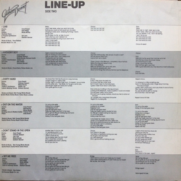 Graham Bonnet : Line-Up (LP, Album)