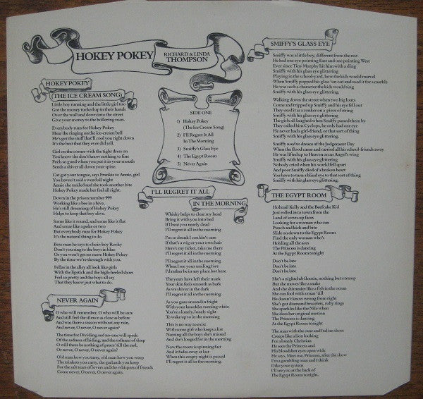 Richard & Linda Thompson : Hokey Pokey (LP, Album, EMI)