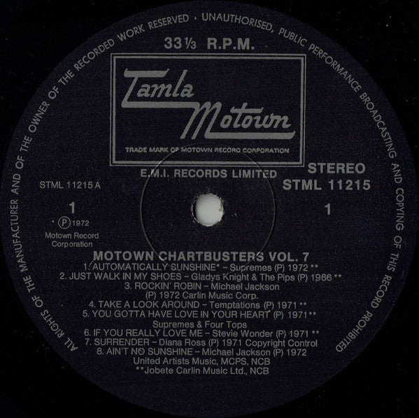 Various : Motown Chartbusters Vol. 7 (LP, Album, Comp)
