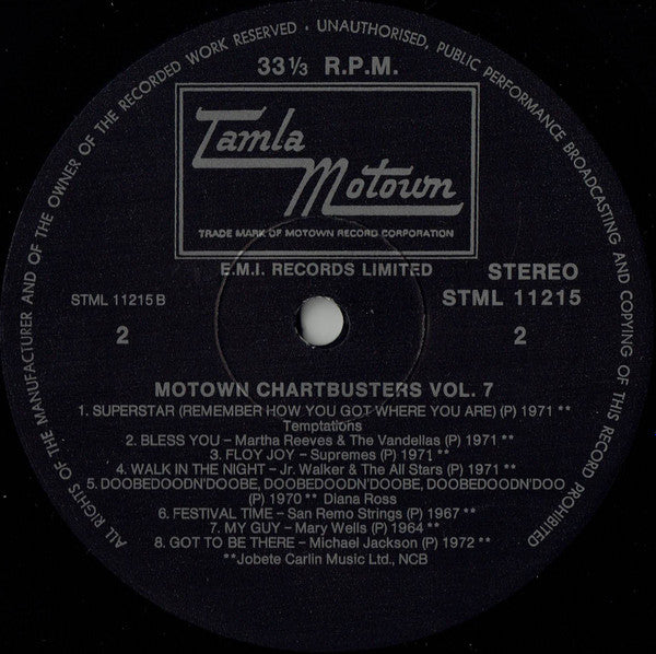 Various : Motown Chartbusters Vol. 7 (LP, Album, Comp)