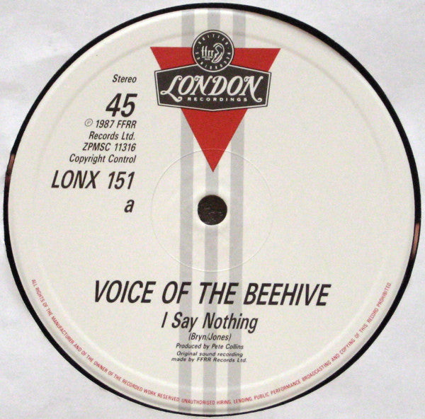 Voice Of The Beehive : I Say Nothing (12", Single)