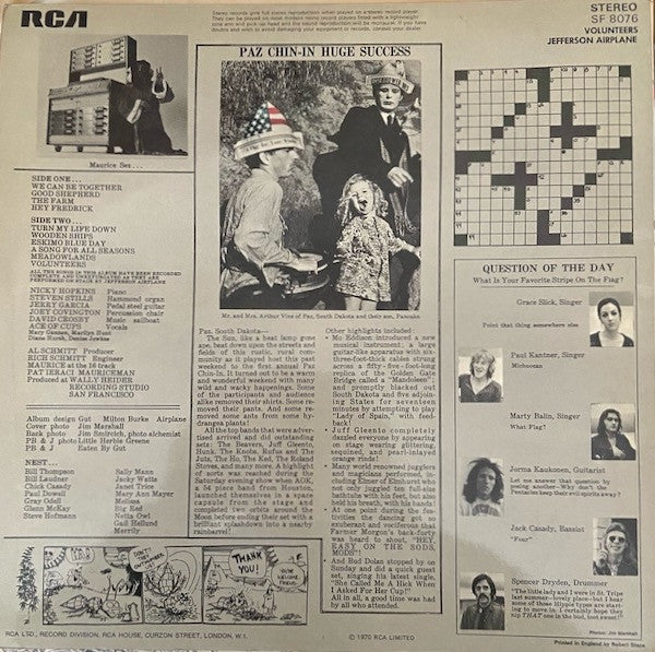 Jefferson Airplane : Volunteers (LP, Album, Gat)