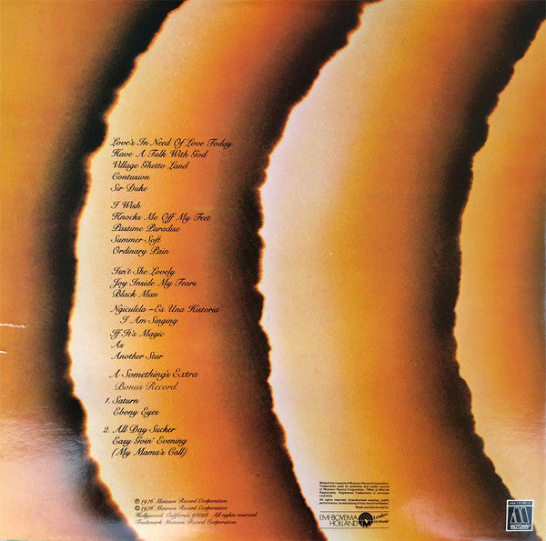 Stevie Wonder : Songs In The Key Of Life (2xLP, Album, Yel + 7", EP, Yel)