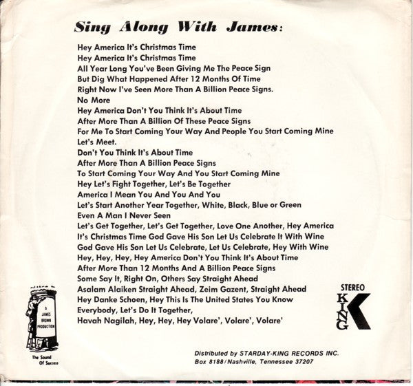 James Brown : Hey America (7")