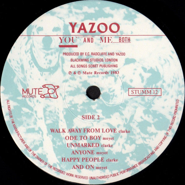 Yazoo : You And Me Both (LP, Album, MT )