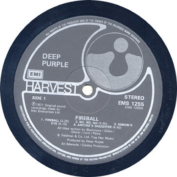 Deep Purple : Fireball (LP, Album, RE)