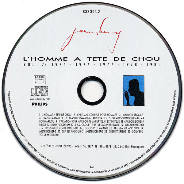 Gainsbourg* : L'Homme À Tête De Chou - Vol. 7 : 1975 • 1976 • 1977 • 1978 • 1981 (CD, Comp)