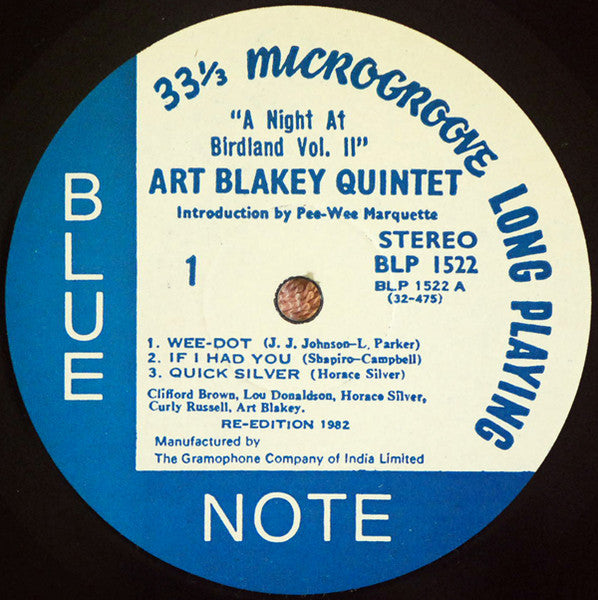 Art Blakey Quintet : A Night At Birdland Volume 2 (LP, Album, Mono, RE)