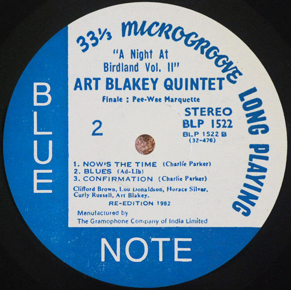 Art Blakey Quintet : A Night At Birdland Volume 2 (LP, Album, Mono, RE)