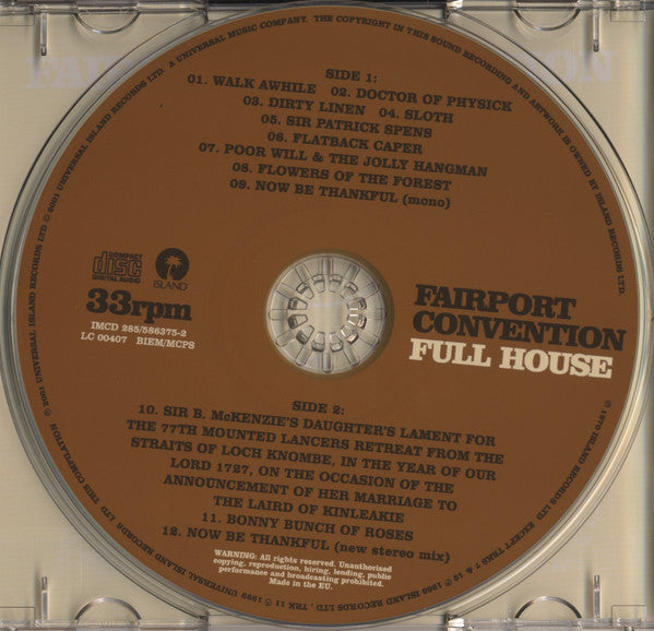 Fairport Convention : Full House (CD, Album, RE, RM)