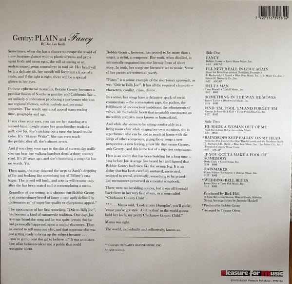 Bobbie Gentry : Fancy (LP, Album, RE, Unofficial)