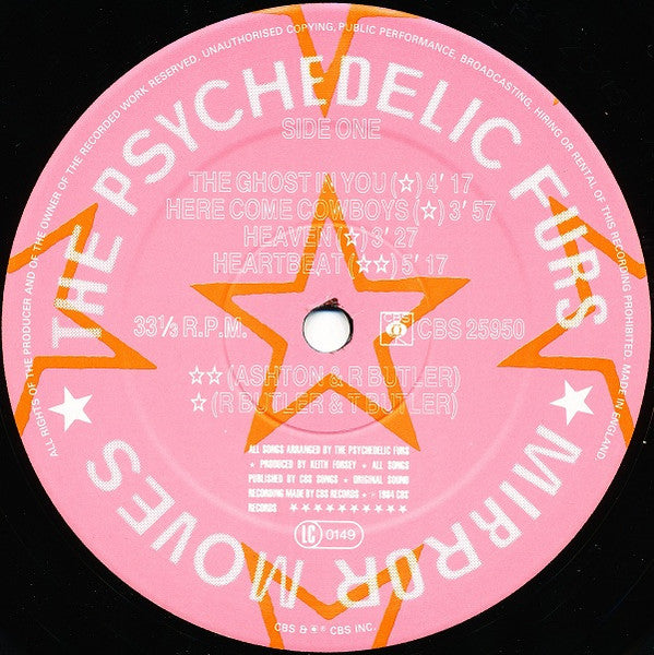 The Psychedelic Furs : Mirror Moves (LP, Album)
