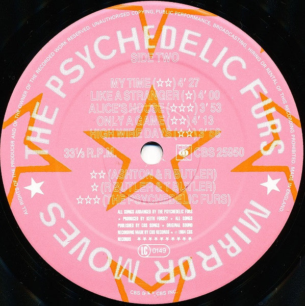The Psychedelic Furs : Mirror Moves (LP, Album)