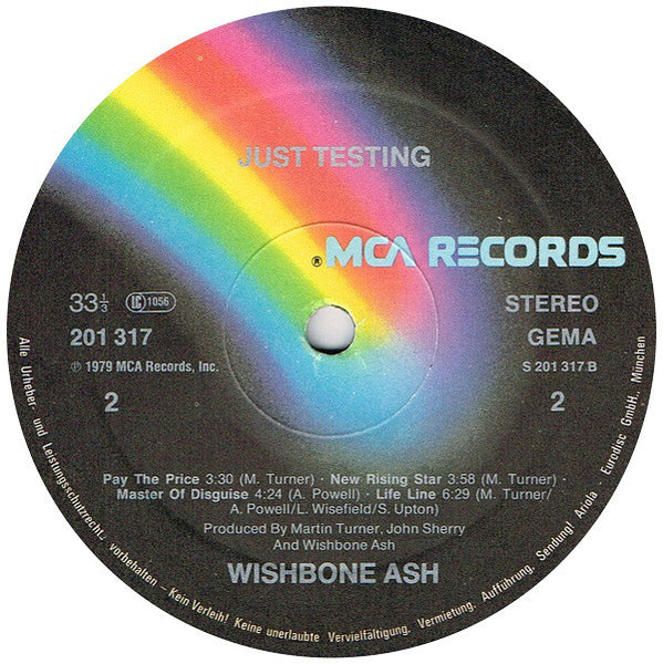 Wishbone Ash : Just Testing (LP, Album)